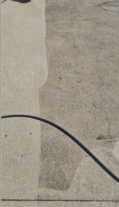 Close view of concrete surface condition reviewed during project preparation